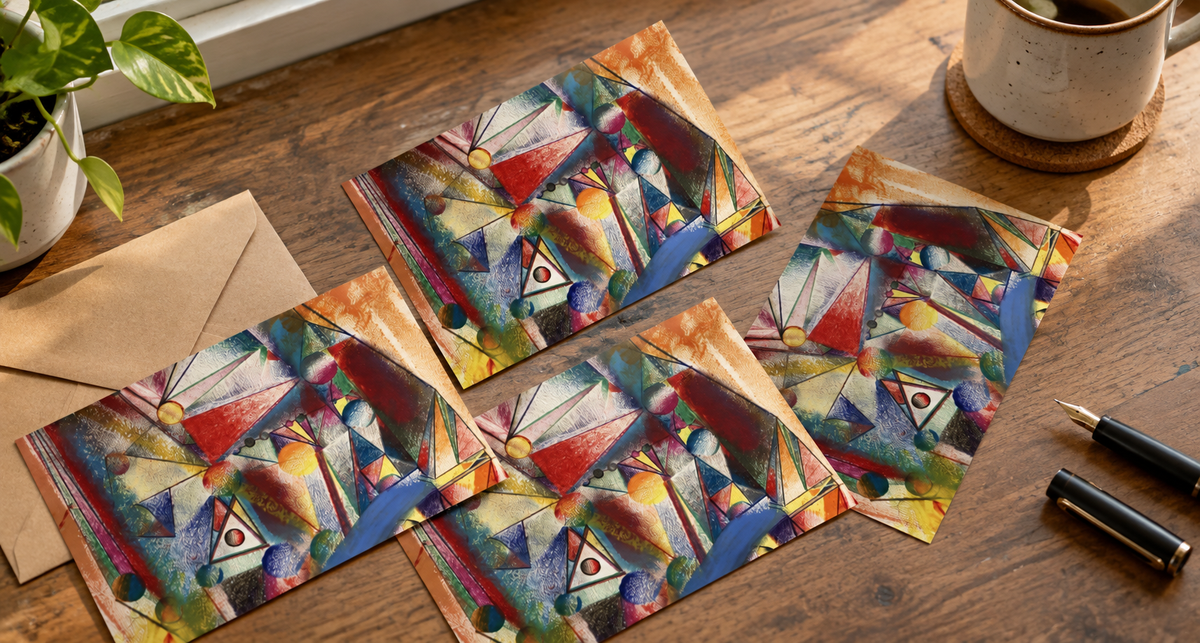 Abstract color postcards