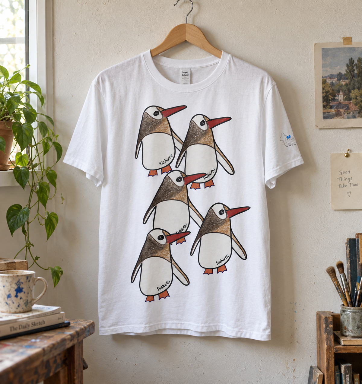 Tiishirtii multiple penguin  t-shirt