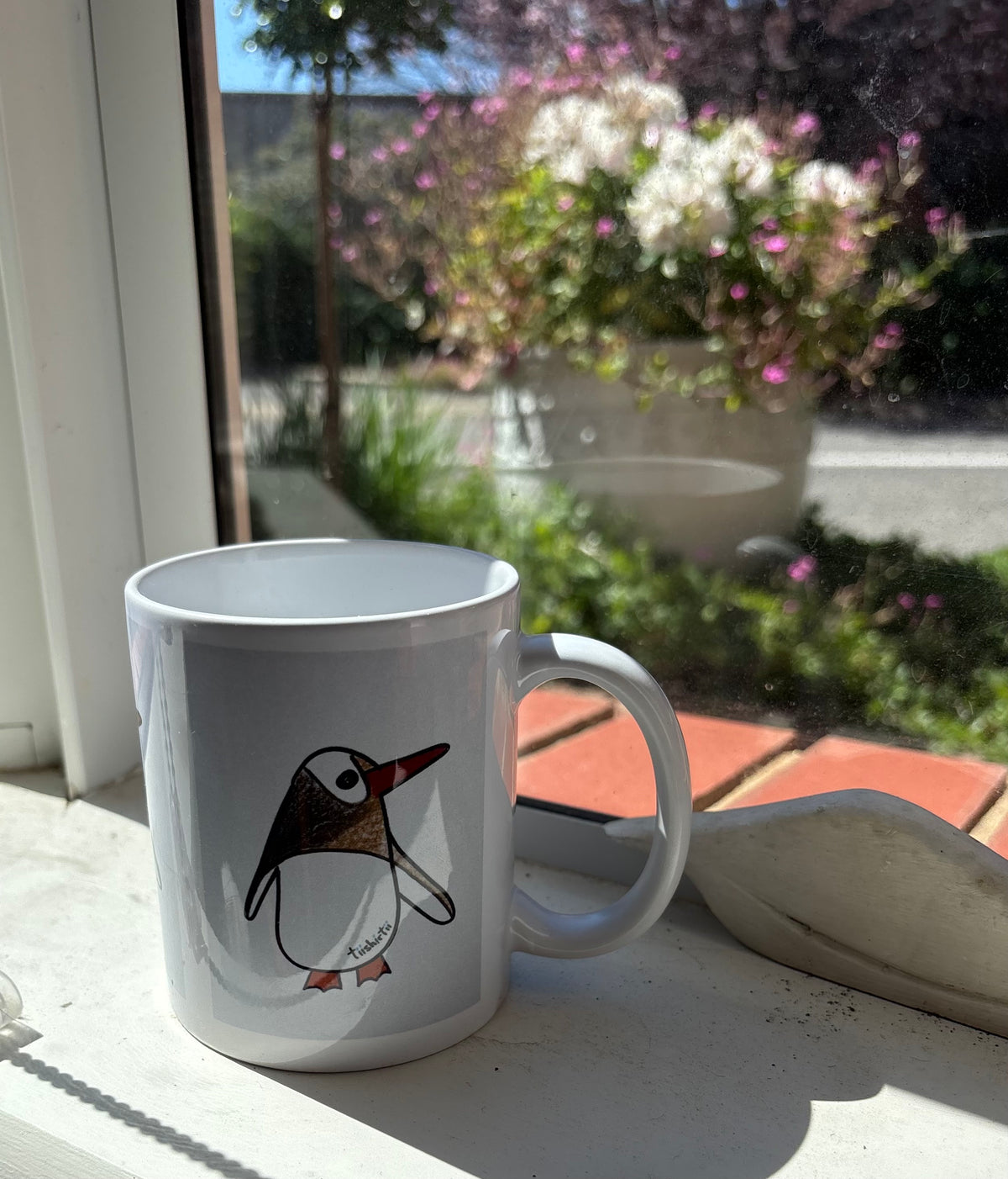 Penguin themed White glossy mug