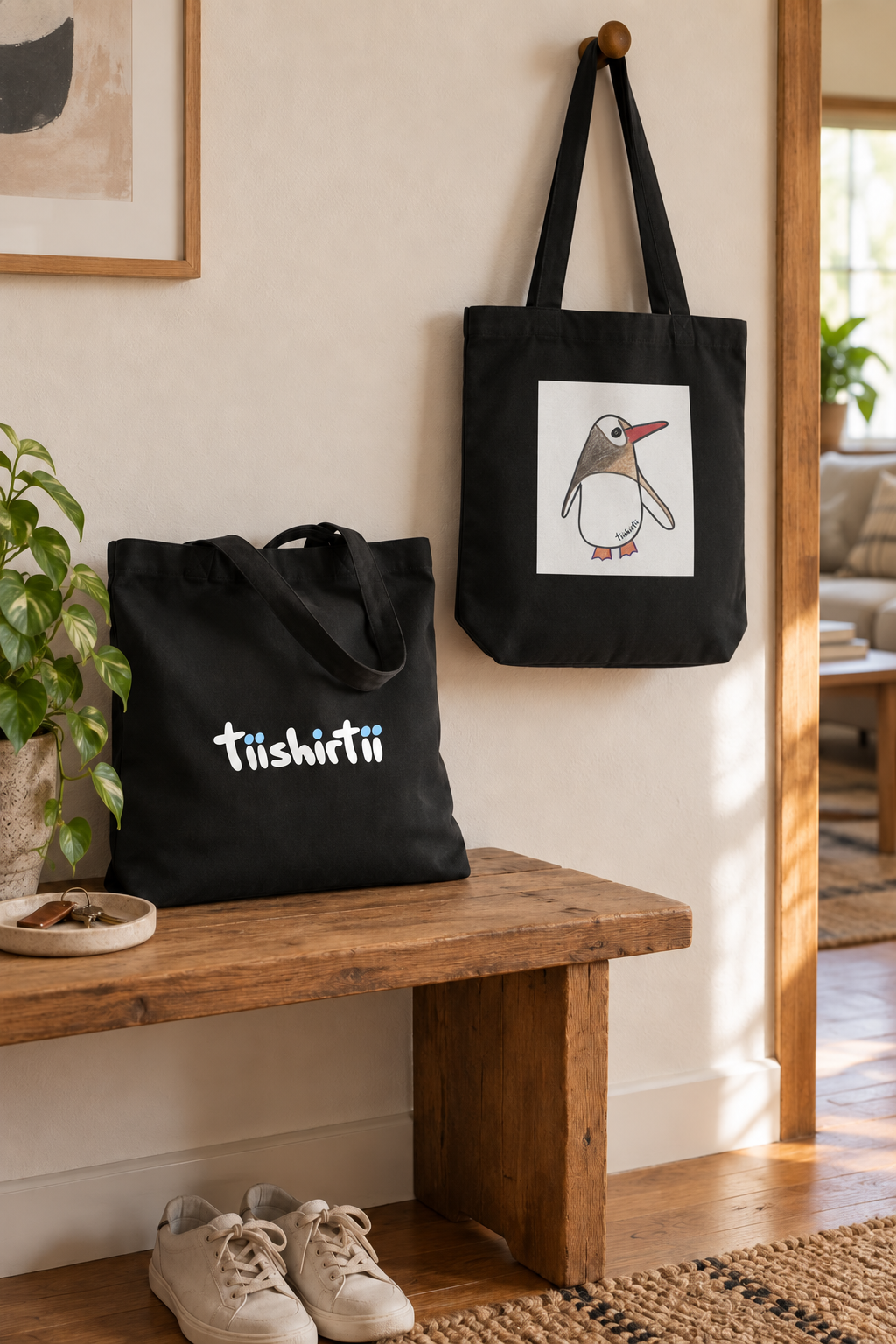 Penguin Cotton tote bag